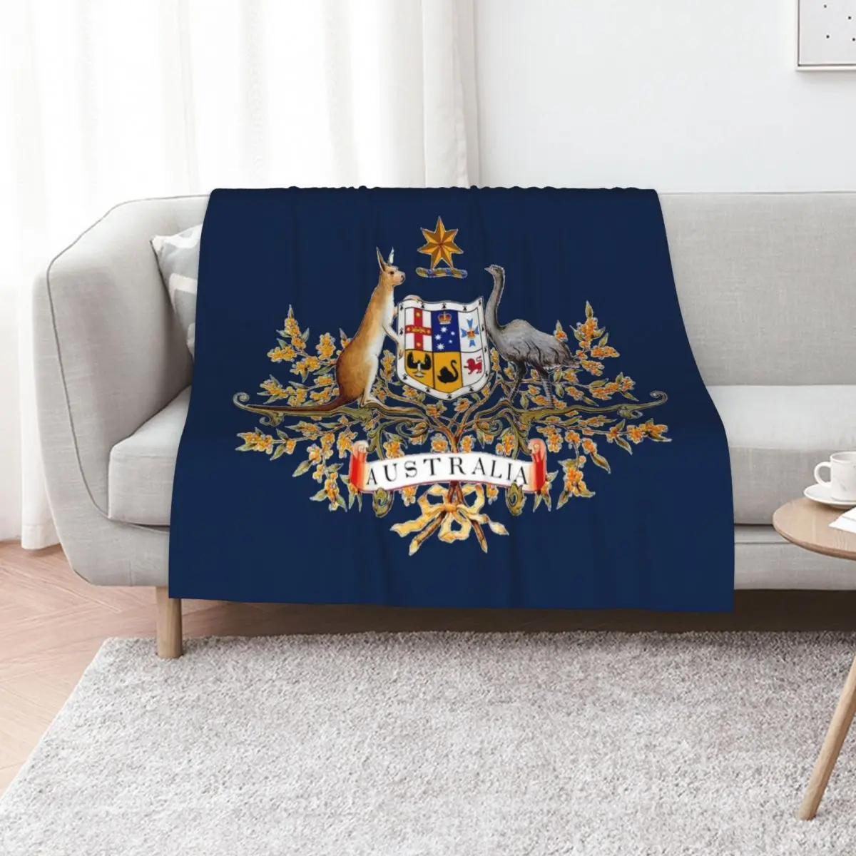 Australian Coat of Arms Throw Blanket heavy to sleep Beach Hairys christmas decoration Sleeping Bag Blankets For Bed Blankets