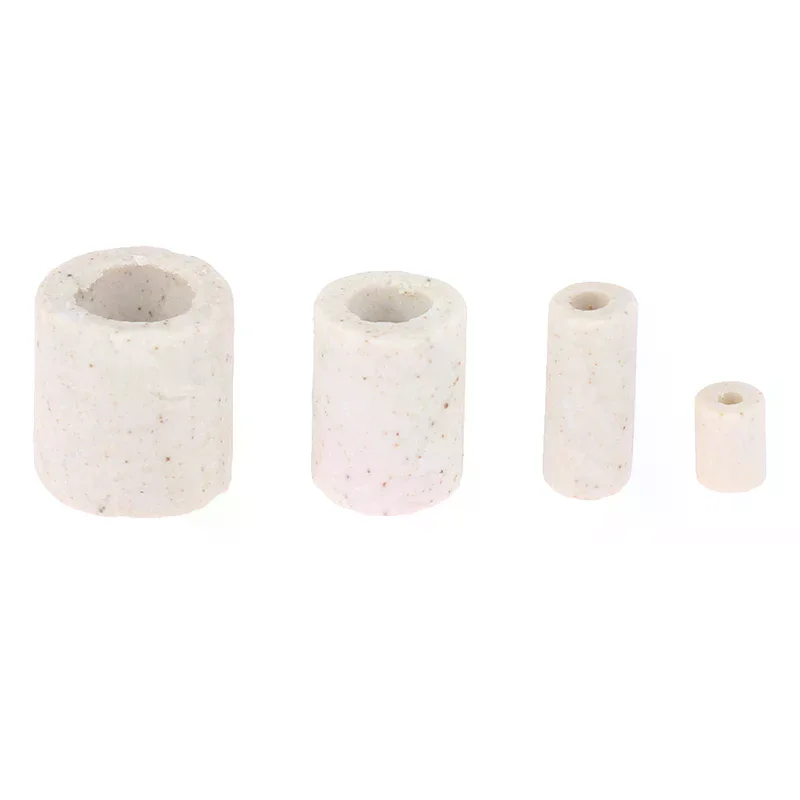 Boccola in porcellana con fascio di cavi elettronici, tubo isolante resistente alle alte temperature, tubo in ceramica a foro singolo da 100 pezzi