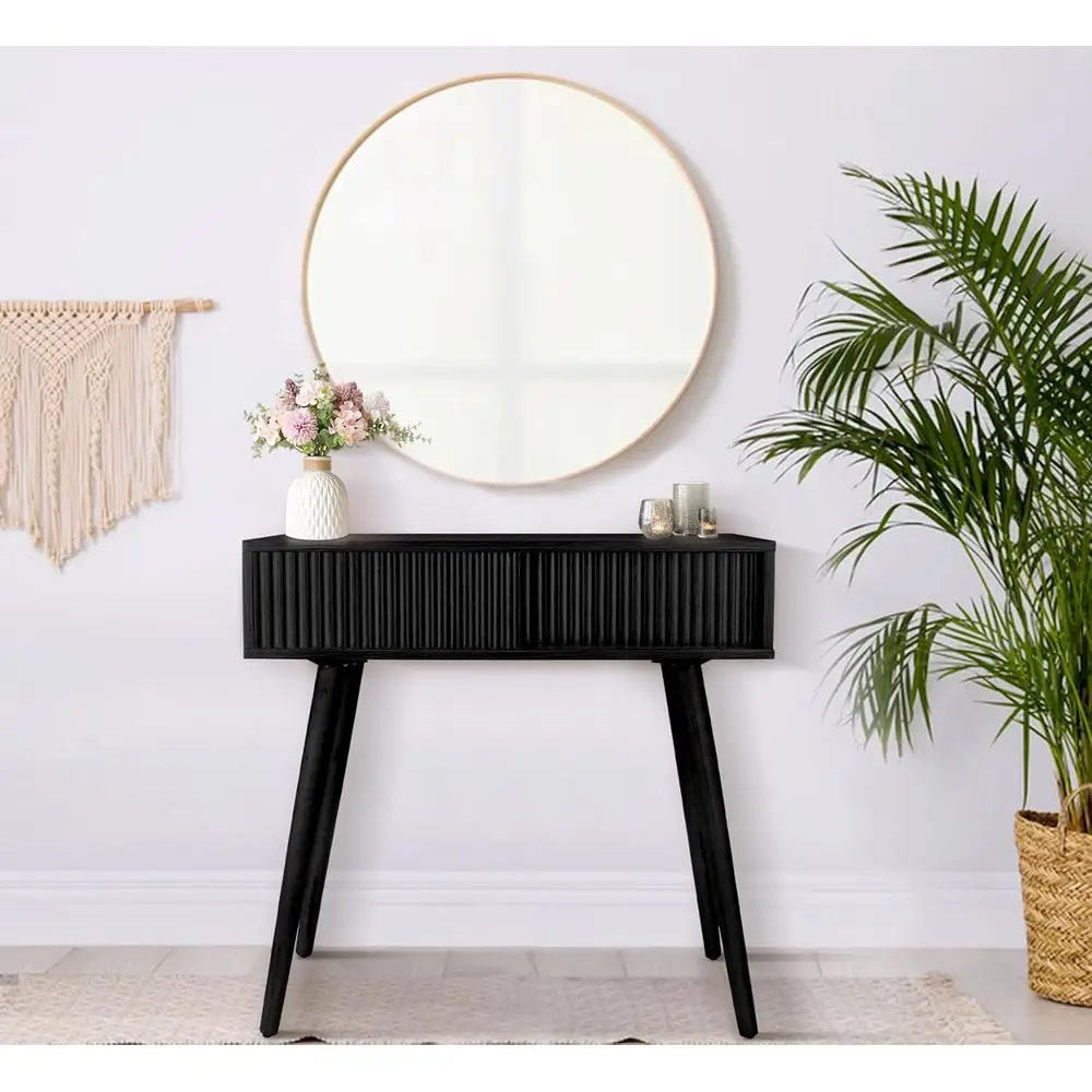 

Modern Entryway Console Table, 31 Narrow Hallway Sofa Table, Brown Vanity Desk Side Table for Living Room