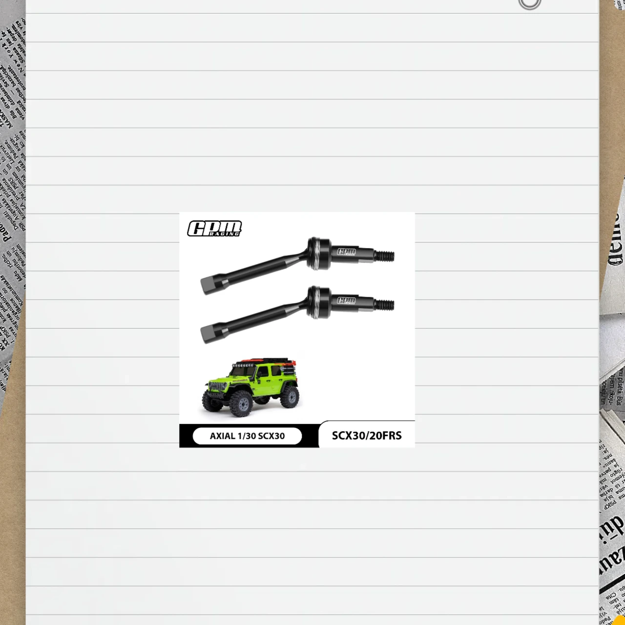 

GPM 4140 Steel Drive Stub（Original）AXIAL 1/30 SCX30 Ford Bronco Jeep Wrangler