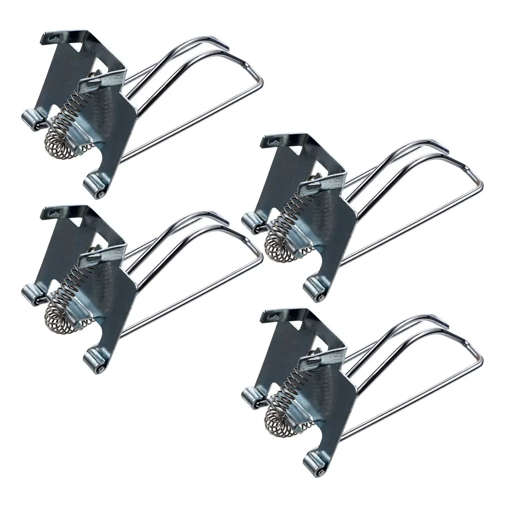 

4 Pcs Metal Cash Drawer Clips Replacement Holder for Cashier Box Registers Silver Iron Fasteners for Malls