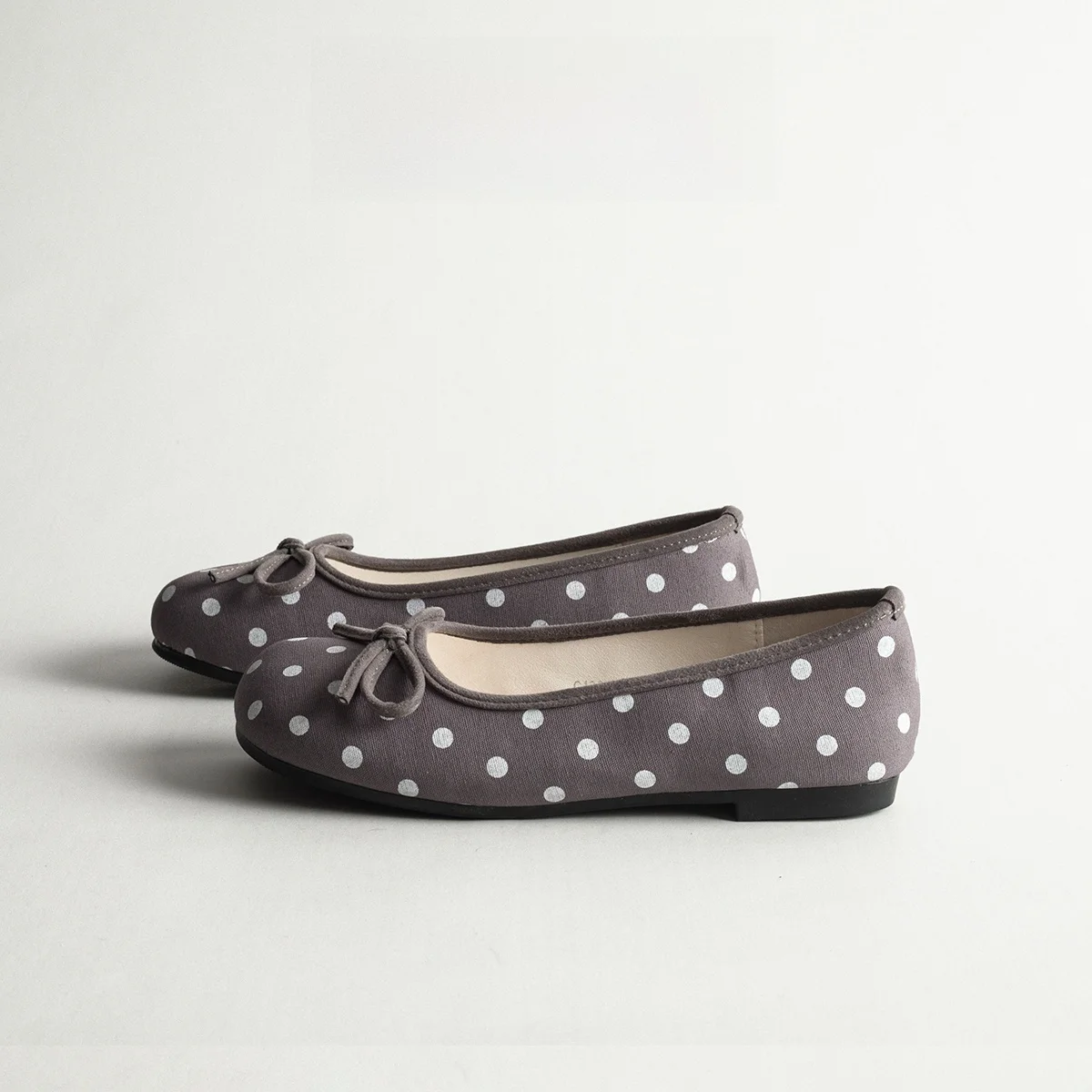 Silk Polka Dot  Knot Mary Jane Flat Bottom Ballet Shoe Women's Versatile Casual Gentle Commute Spring Season Single ...