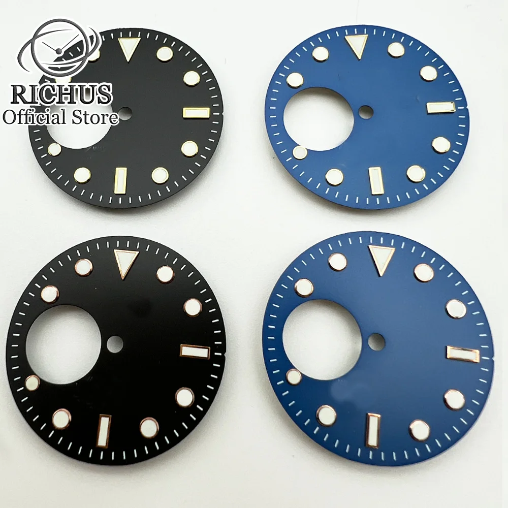 

29mm dial NH38 NH38A Automatic Movement Blue/Green/White/Orange/Black Watch Hollow Dial Green Luminous Marks Watch Spare Parts