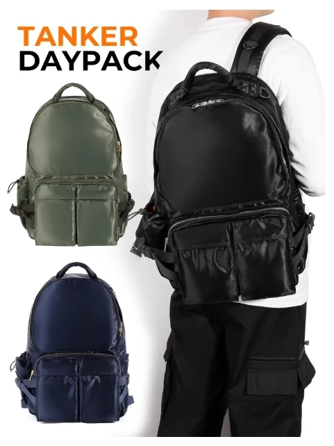 Large Capacity Nylon Casual TANKER Backpack for Travel And Hiking Student Bookbag Unisex Shoulder Bag with Computer Compartment
