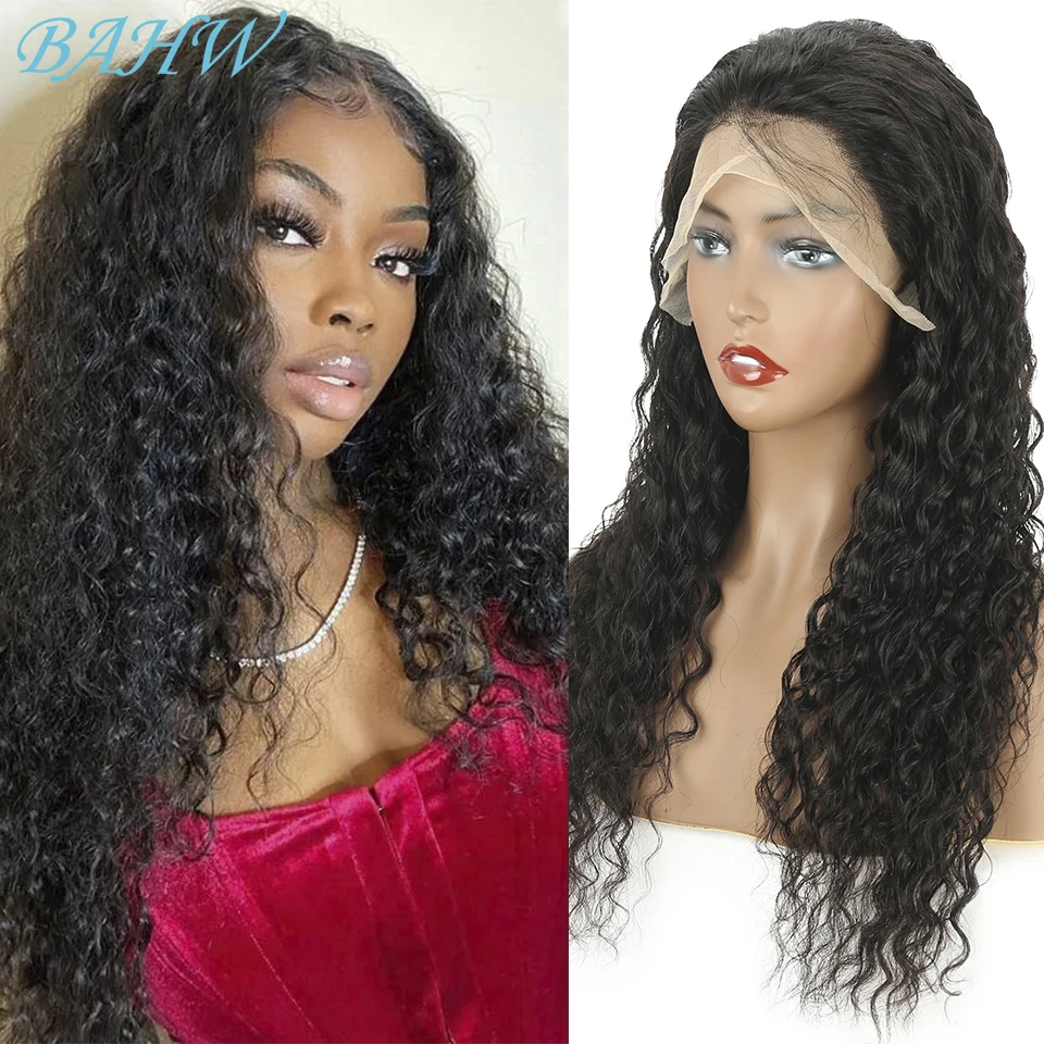 

Brazilian Water Wave 13x4 Transparent Lace Frontal Human Hair Wigs Natural Color Hair 4x4 Lace Closure Wig For Black Women