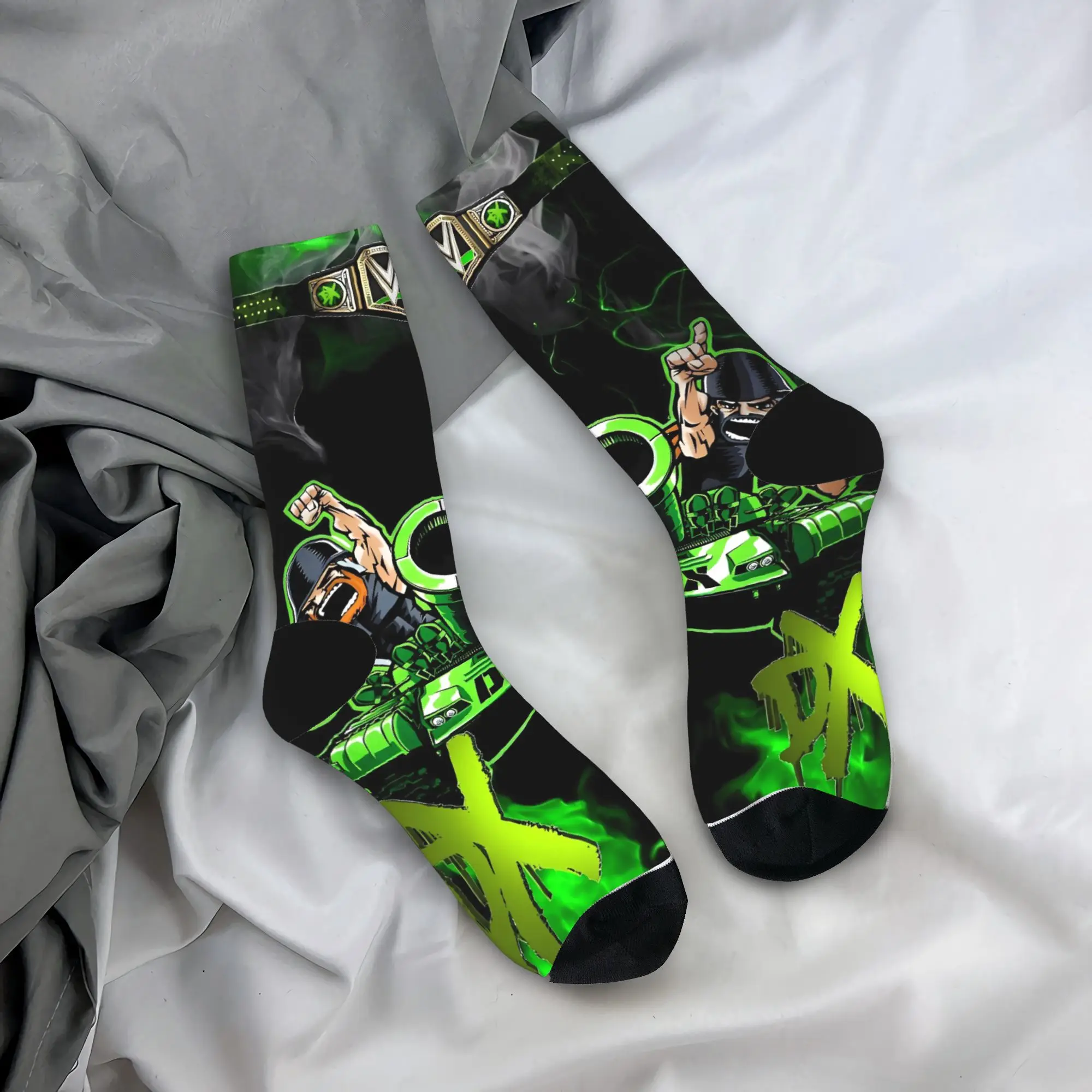 Meias masculinas d-geração x meias de luta outono kawaii meias macias gráfico skate meias antiderrapantes