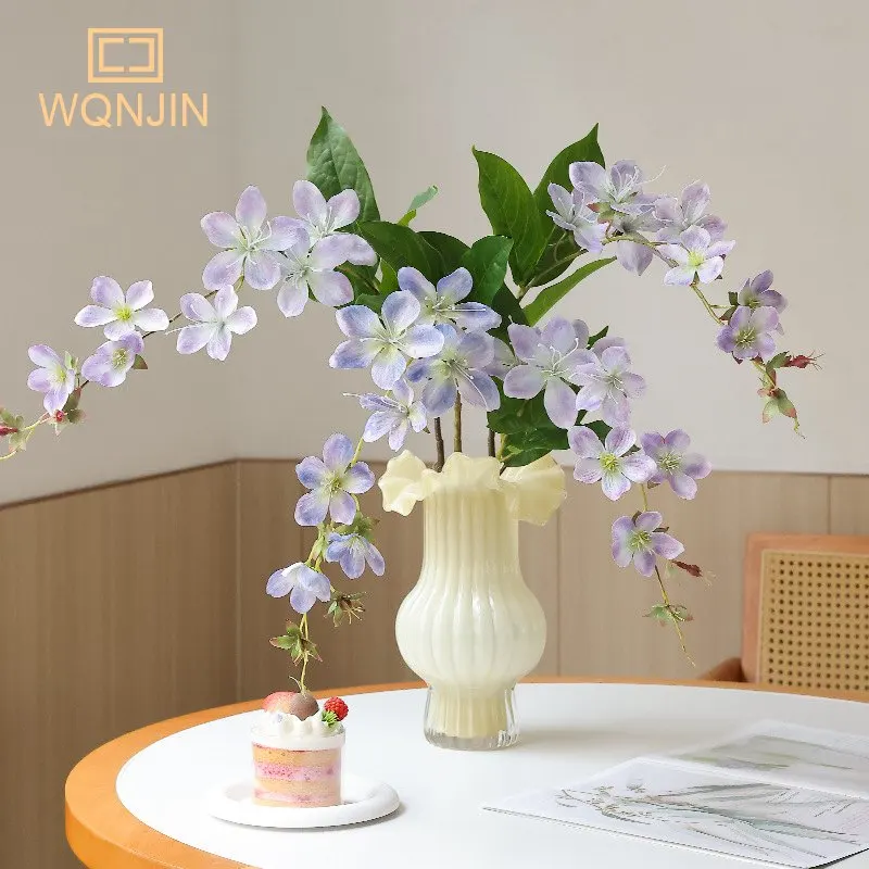 1PC,New Simulation Artificial Jasmine Hanging Flowers Decorative Balcony Art Artificial Silk Flowers Hanging Decor For Wedding