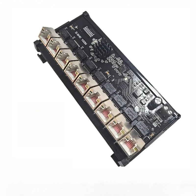 S-9HK 9ポート100Mカードケース工業用グレード水平カードスロットタイプイーサネットスイッチ高温および低温スプリッタ