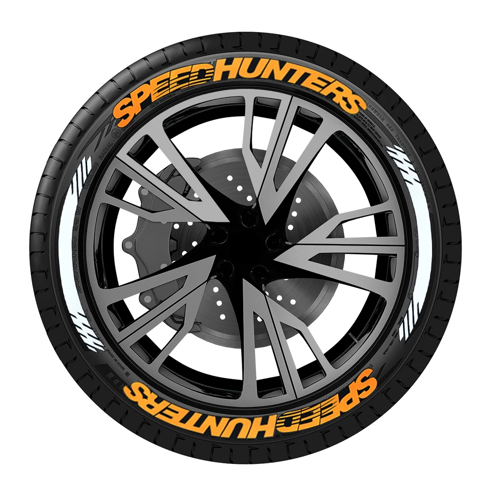 Car Tire Decals Car Tuning Universal 3D Permanent PVC Joined Tire Decor Stickers SPEEDHUNTERS Label Letters for 4 Tires