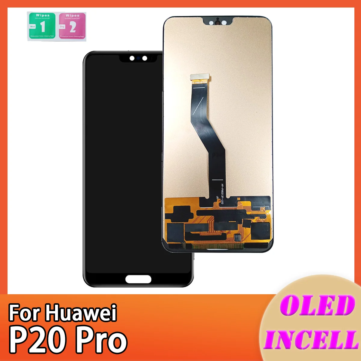 100% Test TFT LCD For Huawei P20 Pro CLT-AL01 CLT-L29 LCD Display Touch Screen Digitize Assembly with Fingeprints