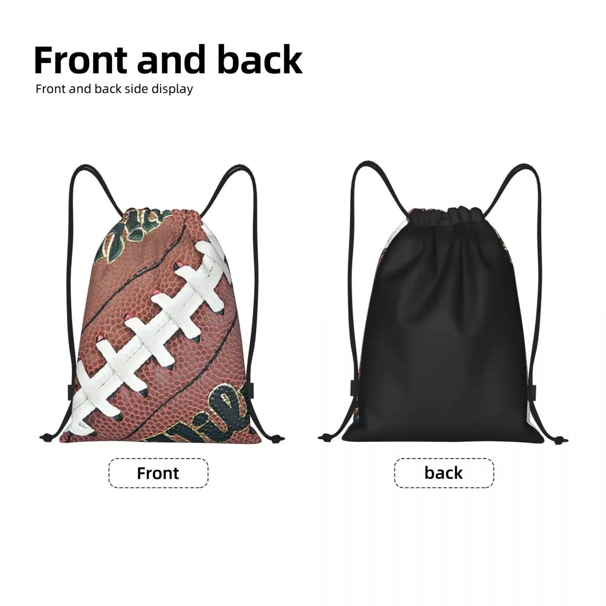 Footall Cartoon Pattern Proximity Wstring Backpack, Sports, Gym Bag, Soccer Ball Training Sackpack, Men and Women