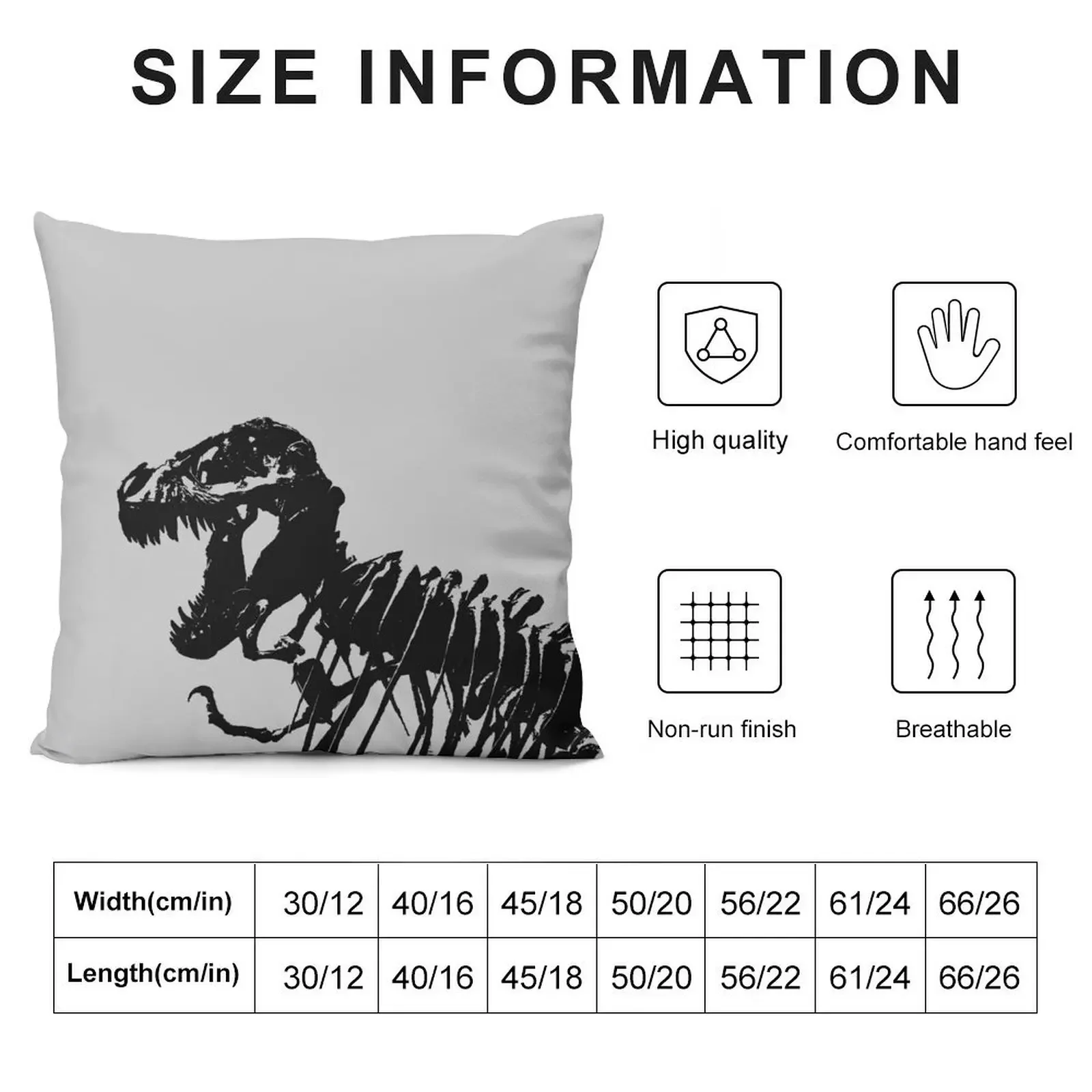 T-Rex Skeleton Throw Pillow Pillow Cases Sofa Cushions pillowcases for sofa cushions Luxury Cushion Cover pillow