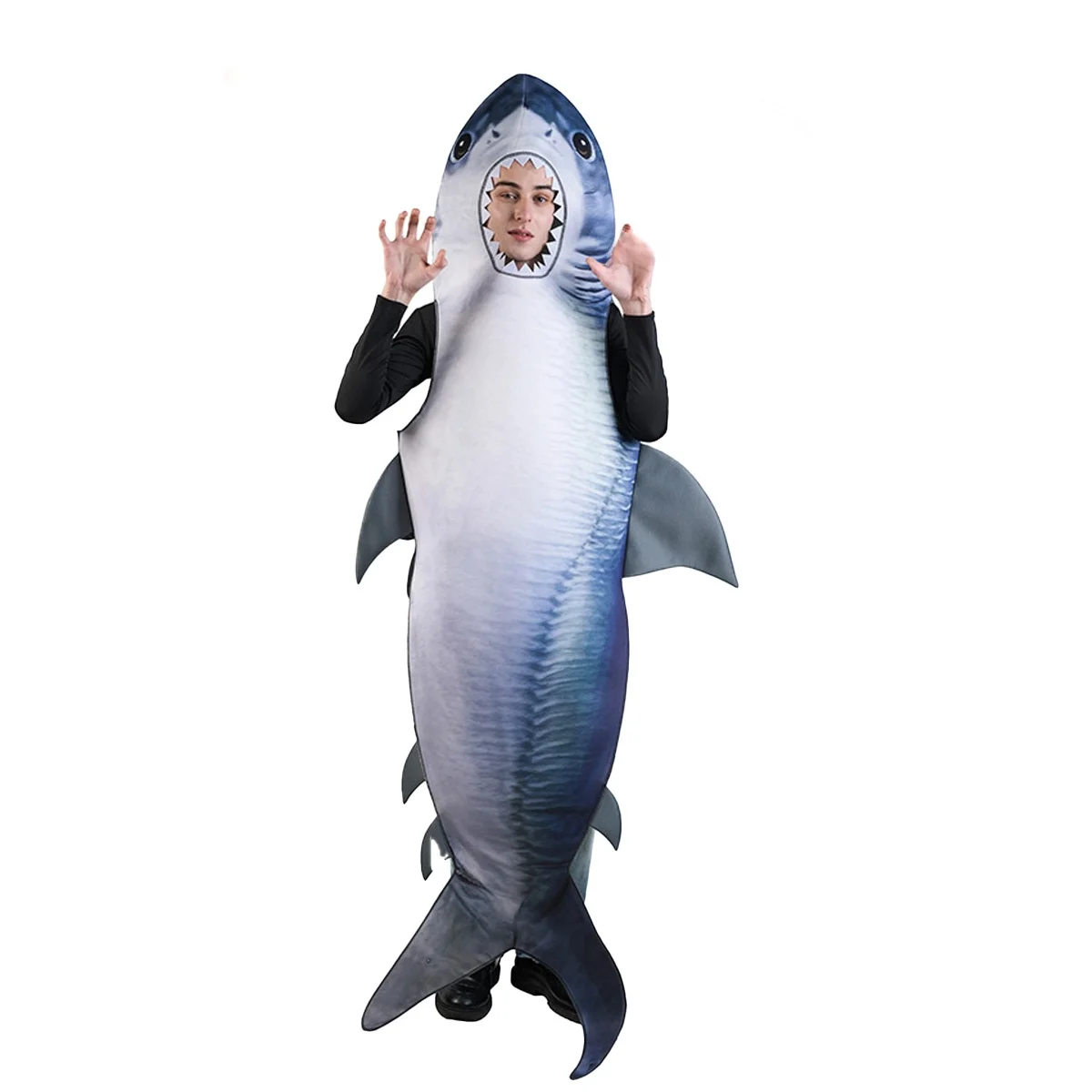 Adult Halloween Shark COS Costume Role-playing Outfit Funny Prop Stage Performance Clothing Trendy Net Red Outfit Summer 2026