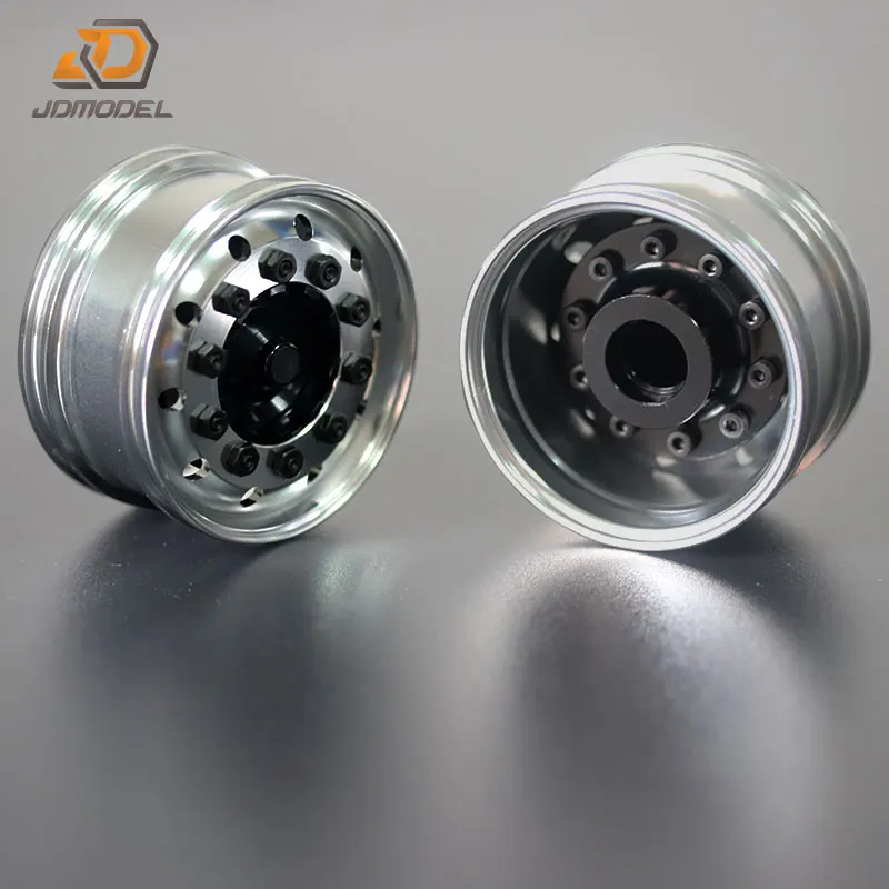 

JDM-411:14 Trailer Metal Front Wide Hub Bearing Plate For Tamiya Lesu Scania Man Actros Volvo Car Parts Rc Truck