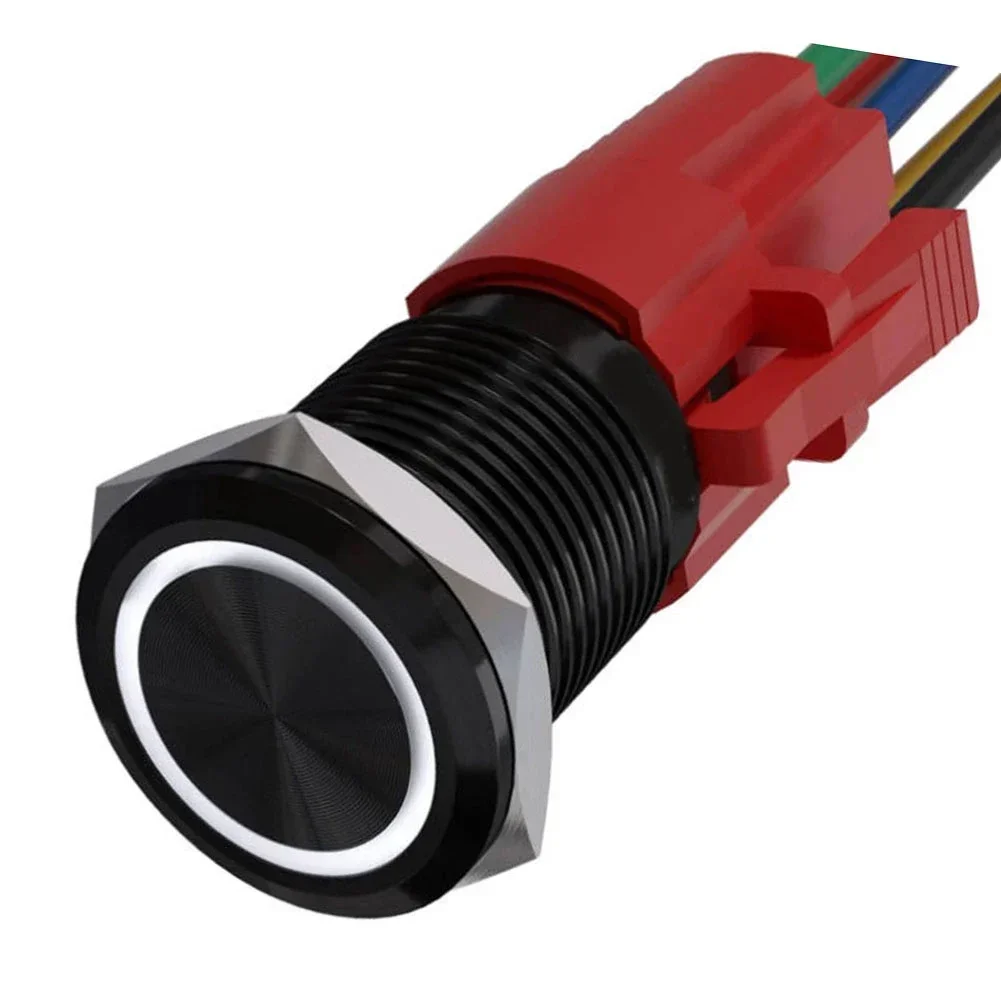 Reliable 22mm Metal Latching Push Button Switch with LED Light Smooth Touch IP67 Protection Level Multiple Specifications