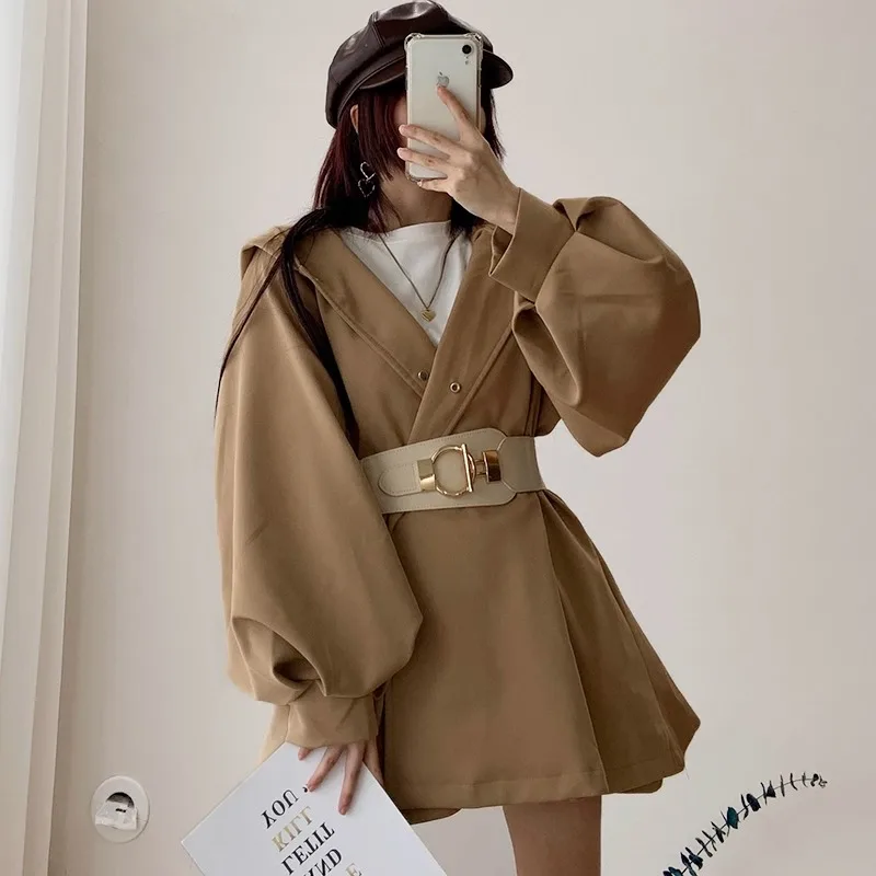 1pcs vintage style women's OT belt with elastic waistband for decoration, suitable for daily wear with a coat; minimalist belt