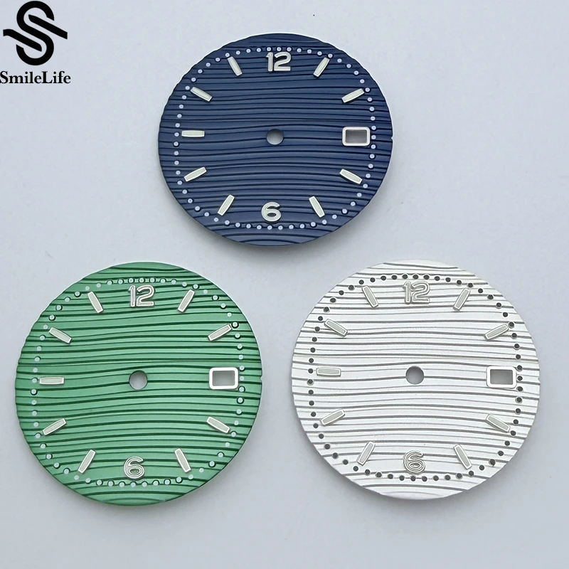 SmileLife Nautilus Watch Dial NH35 Dail Green Luminous 30.5mm Dial Fit NH35/NH36Automatic Movement Nautilus Watch Case