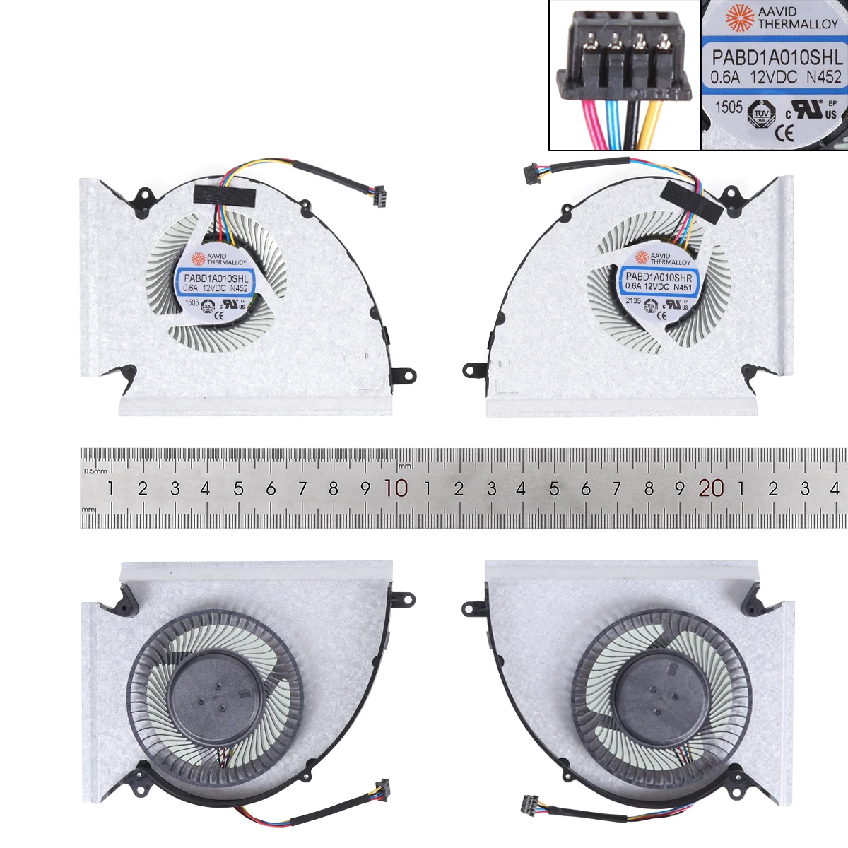 Laptop Cooling Fan for MSI GP76 GE76 WE76 MS-17K2 MS-17K3