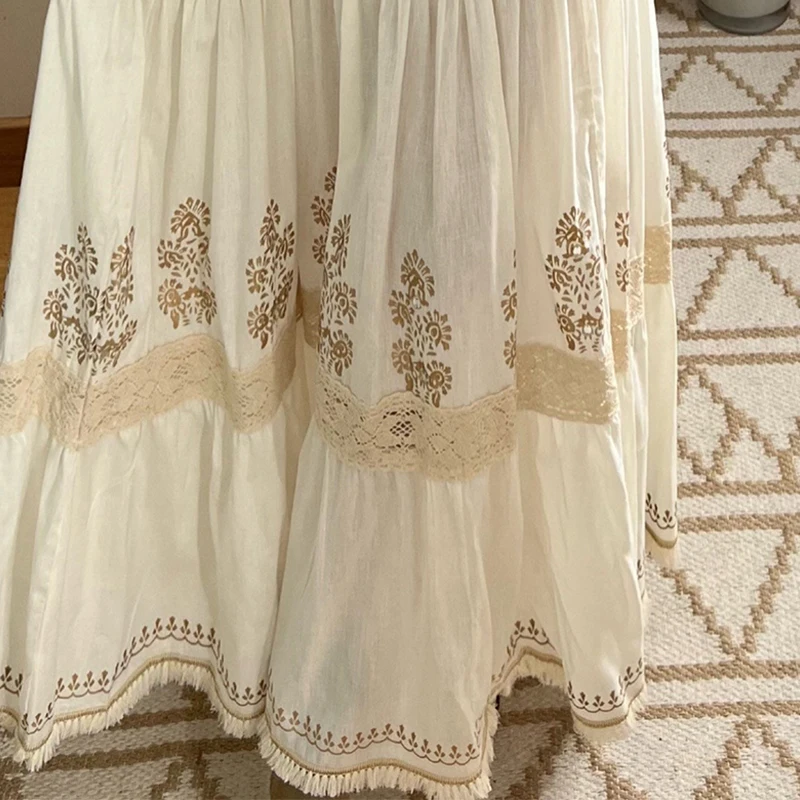 

Long Dress Women Summer Boho Floral Print Sexy V-Neck Dresses Female Beach Holiday Flowy Dress Ladies Elegant Vintage Vestidos