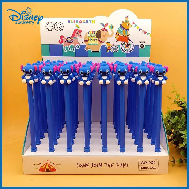 

Disney 48 Pcs/lot Cartoon Stitch Gel Pen Cute 0.5 Mm Black Ink Signature Pen Office School Writing Supplies Stationery Gifts