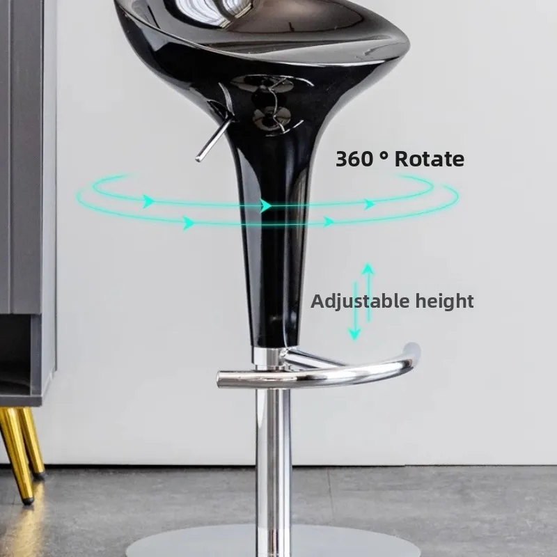 Silla de Bar sencilla y moderna para el hogar, silla de barra de elevación de acero inoxidable, cómoda y ergonómica, muebles de escritorio