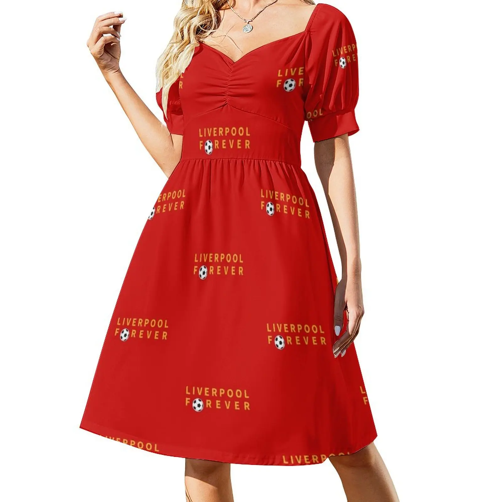 

Liverpool Forever, Champions 19/20 league, Football Fan Club, Liverpool FC, LFC, Liverpool jersey, fc gift Short-Sleeved Dress