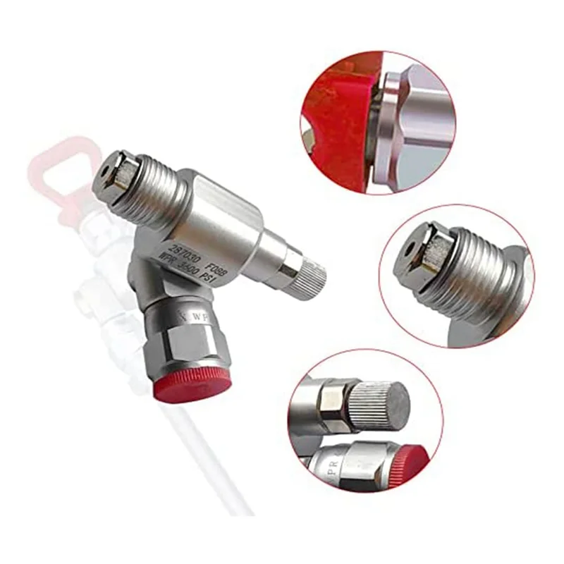 Vanne d'arrêt Clean-SdispuOT, extension de pulvérisation de peinture sans air à pression, vanne anti-crachats, joint adaptateur de pulvérisation sans air, 287030