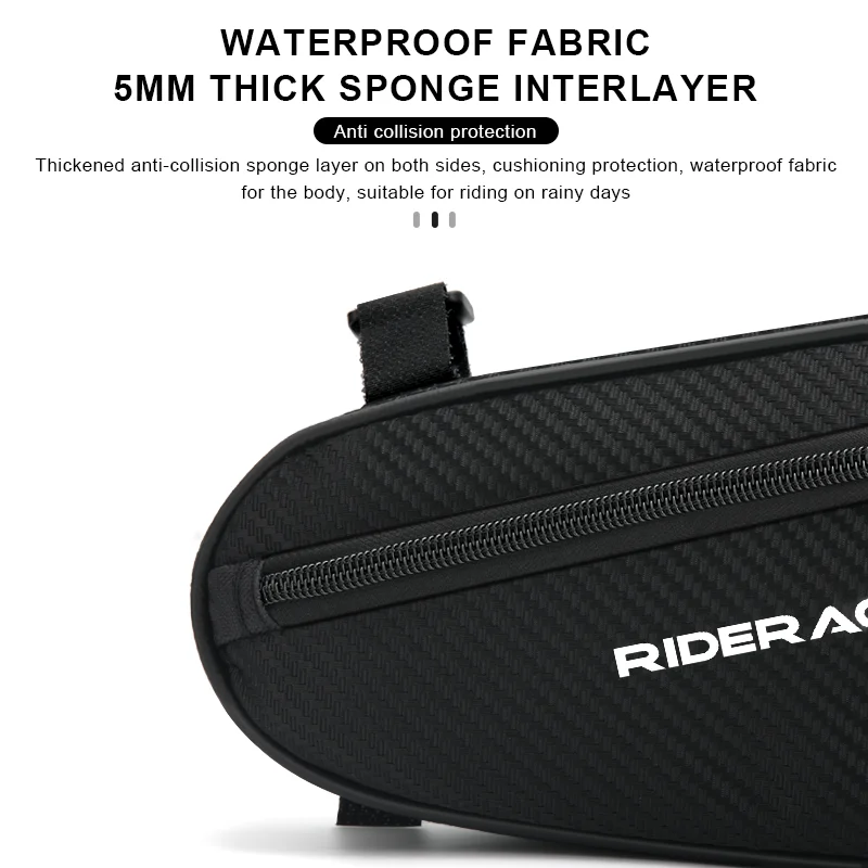 RIDERACE Waterproof Cycling Tube Bag For MTB Bike Triangle Bag Road Cycling Frame Front Bags Repair Tools Rainproof Bicycle Bag - view 4