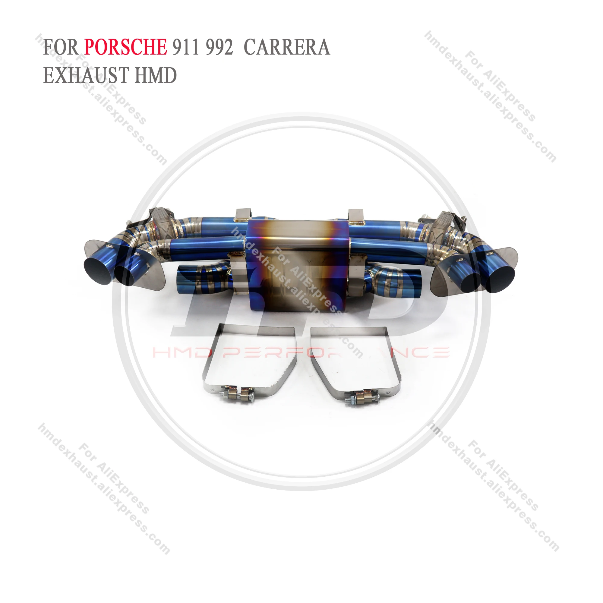 HMD Titanium Exhaust System Performance Catback for Porsche 911 992 Carrera 3.0T Muffler With OEM Valves