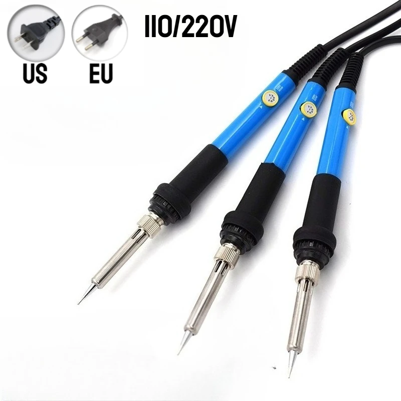 

110/220 В сварочный тепловой карандаш с регулируемой температурой, электрический паяльник, инструменты для ремонта, 60 Вт, цифровой дисплей, припой, оловянные наконечники