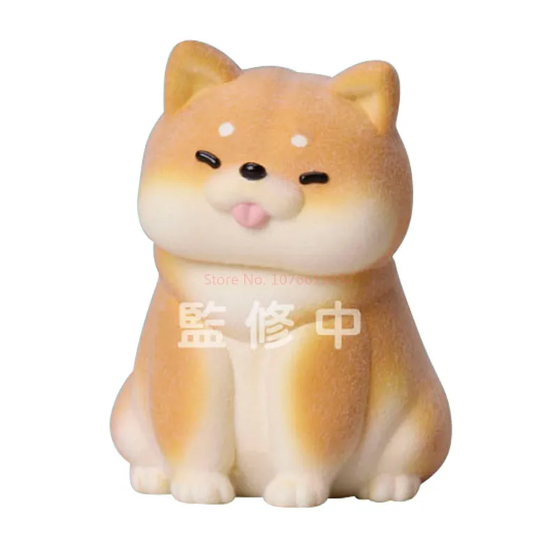 Oryginalne zabawki kapsułkowe Stasto Śliczne pluszowe czarno-białe ozdoby Shiba Inu Uzdrawiająca figurka zwierzęcia Kolekcja modeli zabawek anime