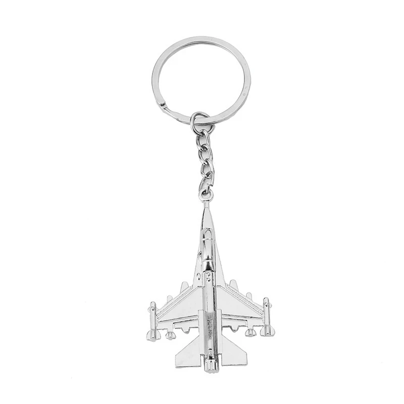 New Men\'s Metal F16 Fighter Keychain Gadgets For Men Battleplane Key Chain On Bag Car Trinket Jewelry Boyfriend Gift Souvenirs