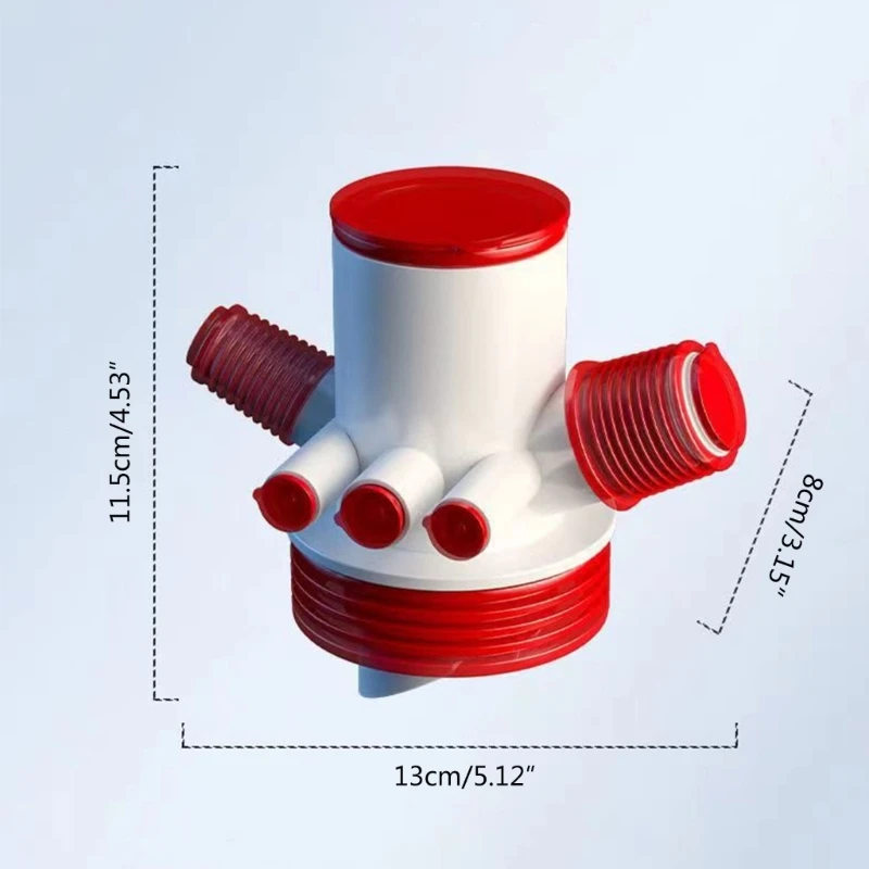Đầu nối ống bồn rửa nhà bếp đa năng ABS đáng tin cậy Ngã ống sáu chiều Dropship