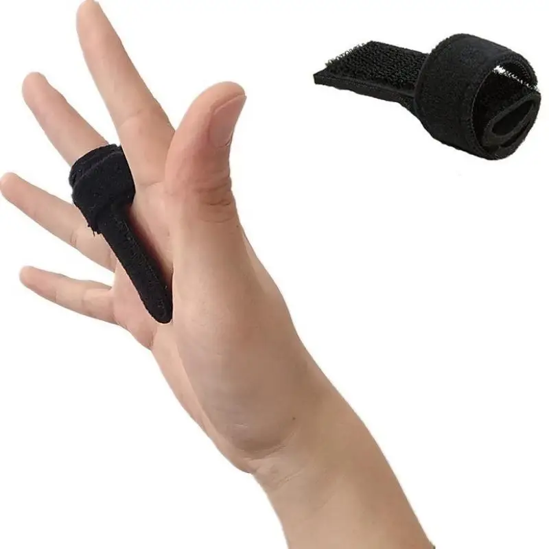 Finger Splint Adjustable Support Brace 1Pcs Soft Skin-friendly Fabric Finger Protector for Sports Injury Post Surgery Recovery