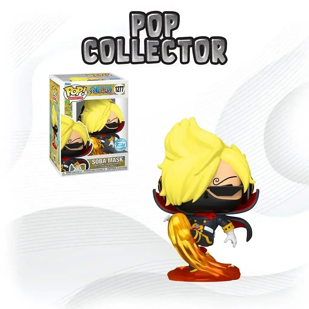 Nueva máscara Soba de una pieza de animación Funko Pop 1277 #   Figuras de vinilo modelo juguetes Pop coleccionista modelo juguetes para niños regalo