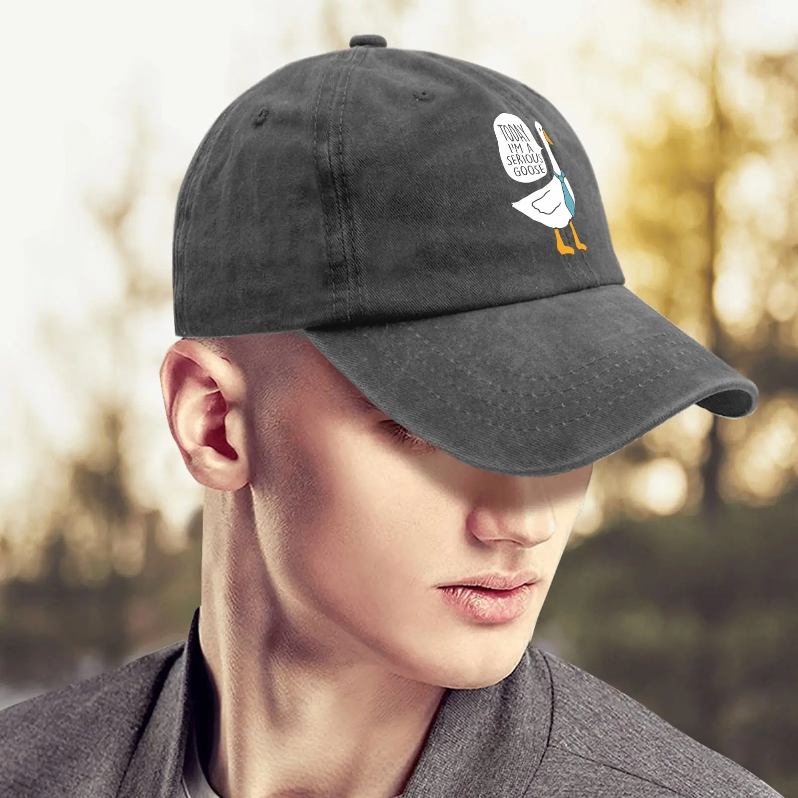 Today I'm A Serious Goose Hat Running Hats for Women Pigment Black Hat for Women Gifts for Grandma Golf Cap image 4
