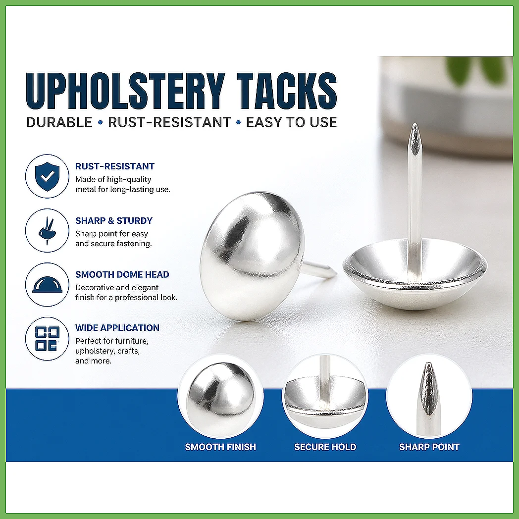 Silver Tone Upholstery Nails 10/20/25Pcs Round Thumb Tacks 11-30mm Head Diameter for Furniture Sofa Headboards Decorative Pus