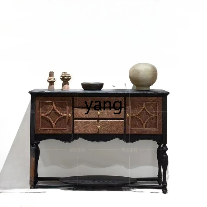 

TGF French retro solid wood porch cabinet, living room against the wall, entrance hall cabinet, antique dining side cabinet