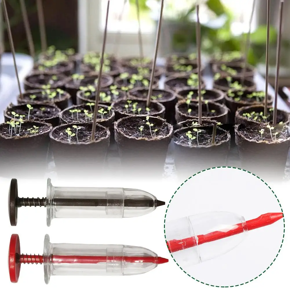 Mini Sowing Seed Dispenser Manual Sower Seed Spreader Seeder Seed Hand Planter Tool Gardening Precision Handheld Tool Syrin B9d5