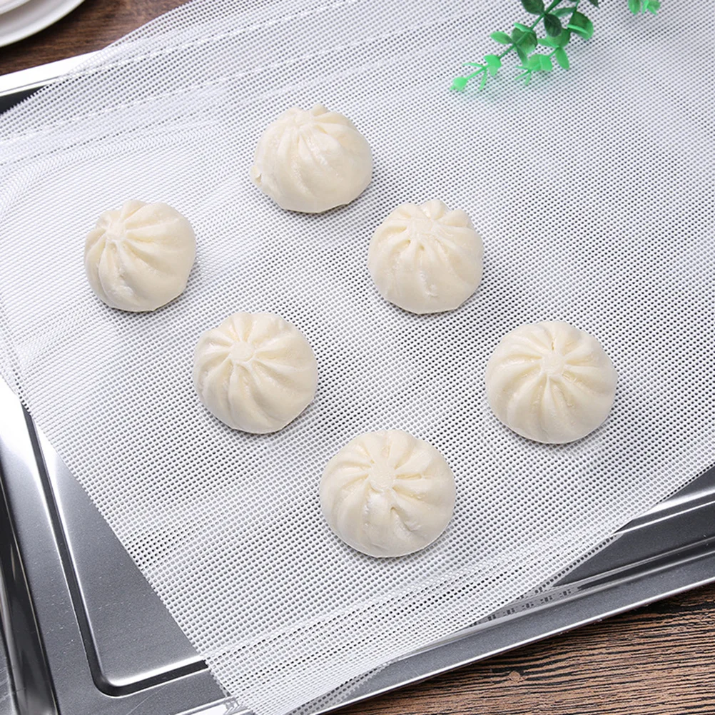 

1Pcs Silicone Steamer Pad Non-Stick High Temperature Resistant Steamed Buns Dumplings Mesh Mat 35x55cm White