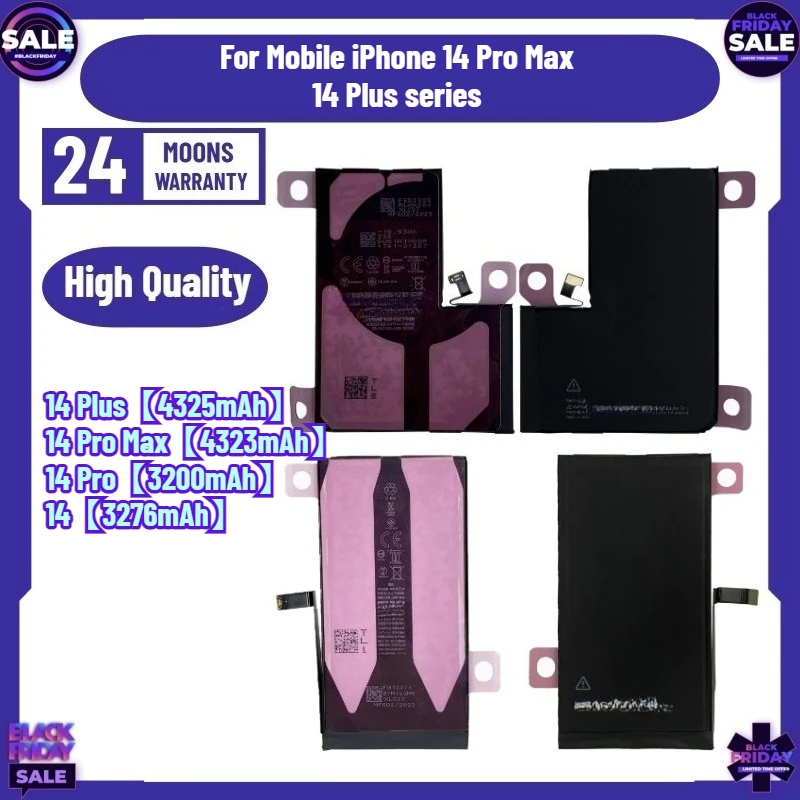High Capacity Battery For Mobile iPhone 14 Pro Max 14 Plus series Replacement Batteries