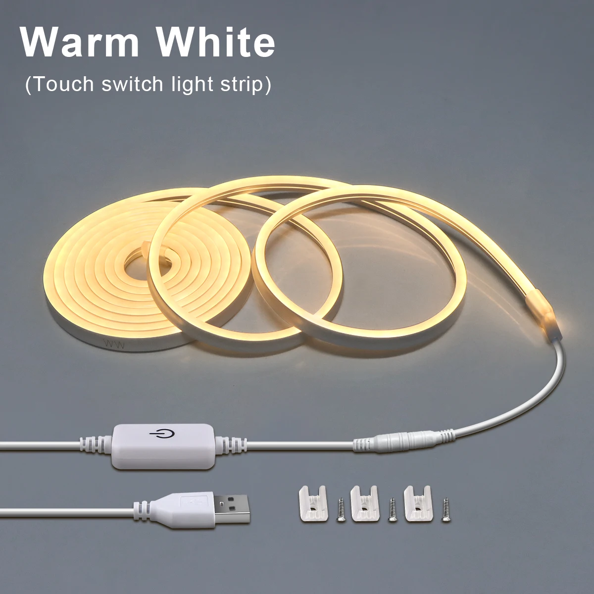 5V USB Touch Sensor LED Neon Light Strip Flexible Dimmable Waterproof Belt for Room Wall Decoration Lighting Tape