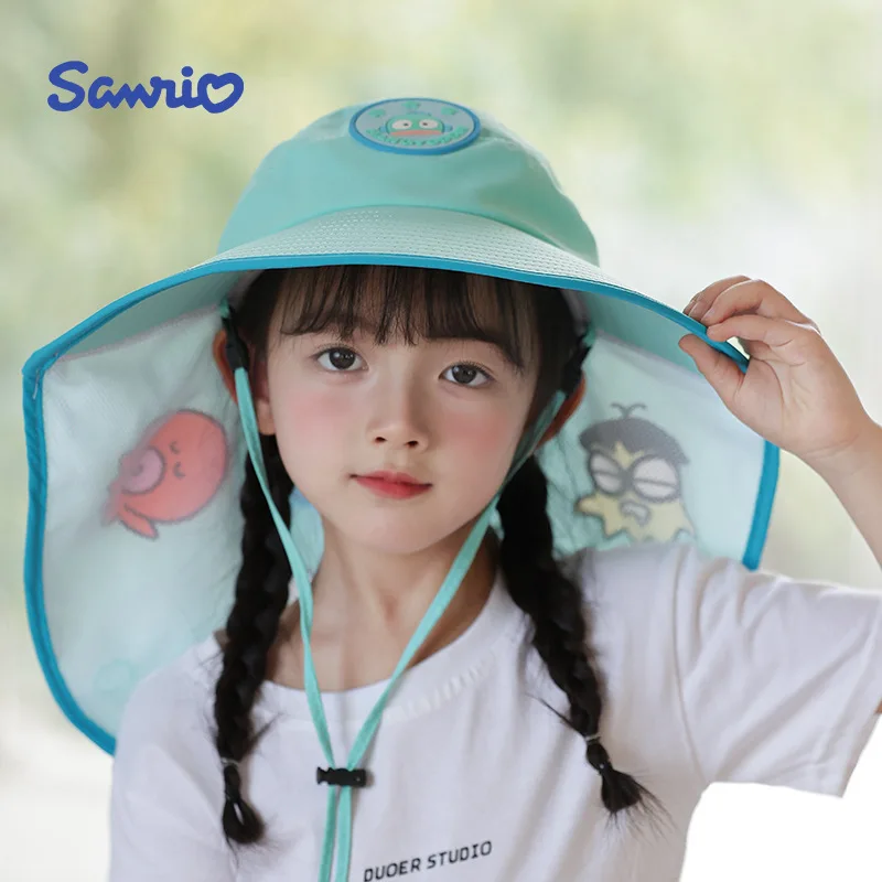 

Children Sun Protection Hat Kuromi Sanrioed Kawaii Anime My Melody Hello Kitty Summer Thin Quick Drying Fisherman Hat Kids Gifts