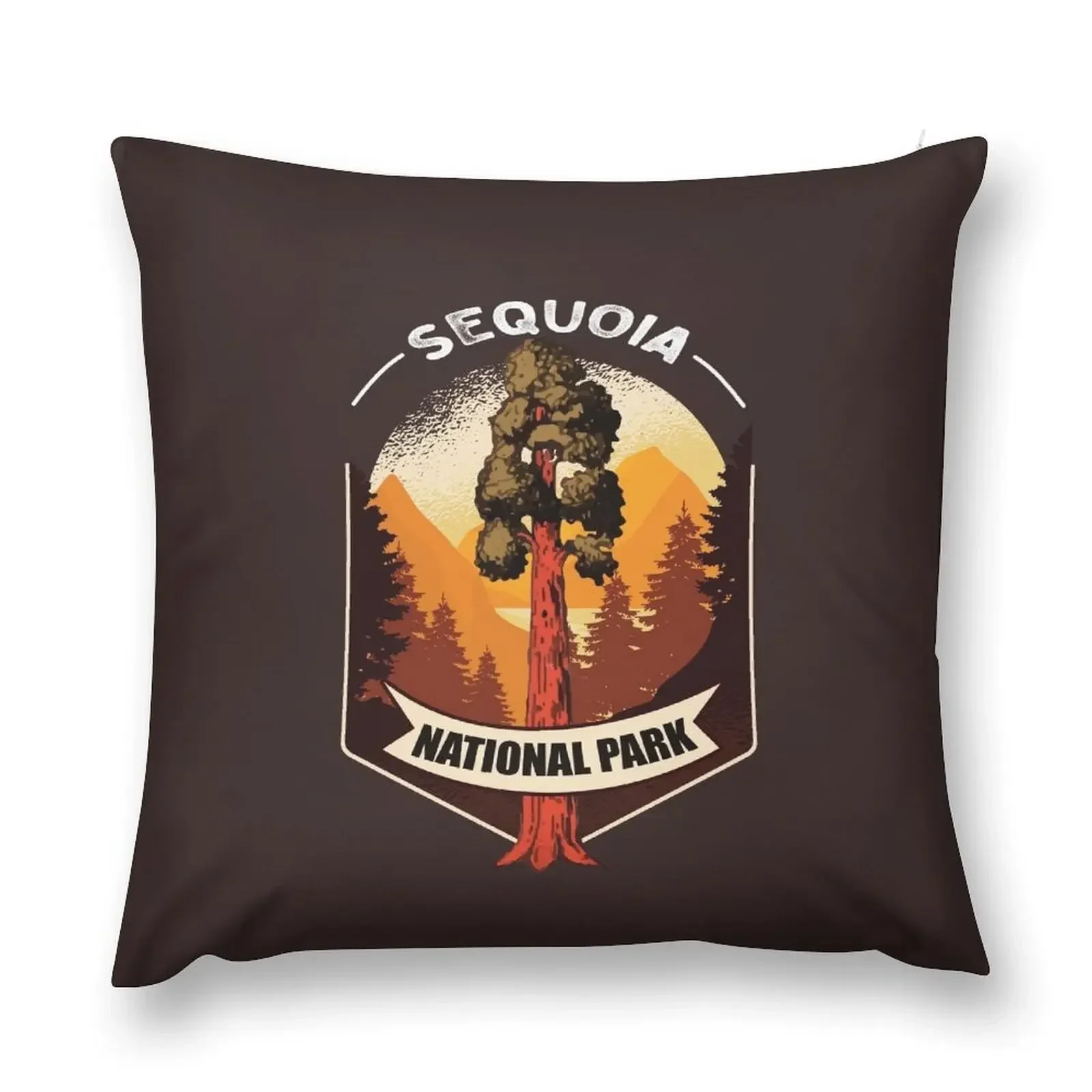 Sequoia National Park Vintage Art Throw Pillow Marble Cushion Cover Cushion Cover Set pillow