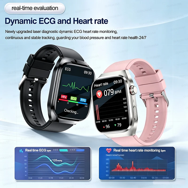 Reloj Inteligente de Examen Físico con IA de Grado Médico 2026, ECG+PPG, Ácido Úrico, Grasa en la Sangre, Frecuencia Cardíaca, Presión Arterial, Monitoreo de Salud, Llamadas SOS, Bluetooth