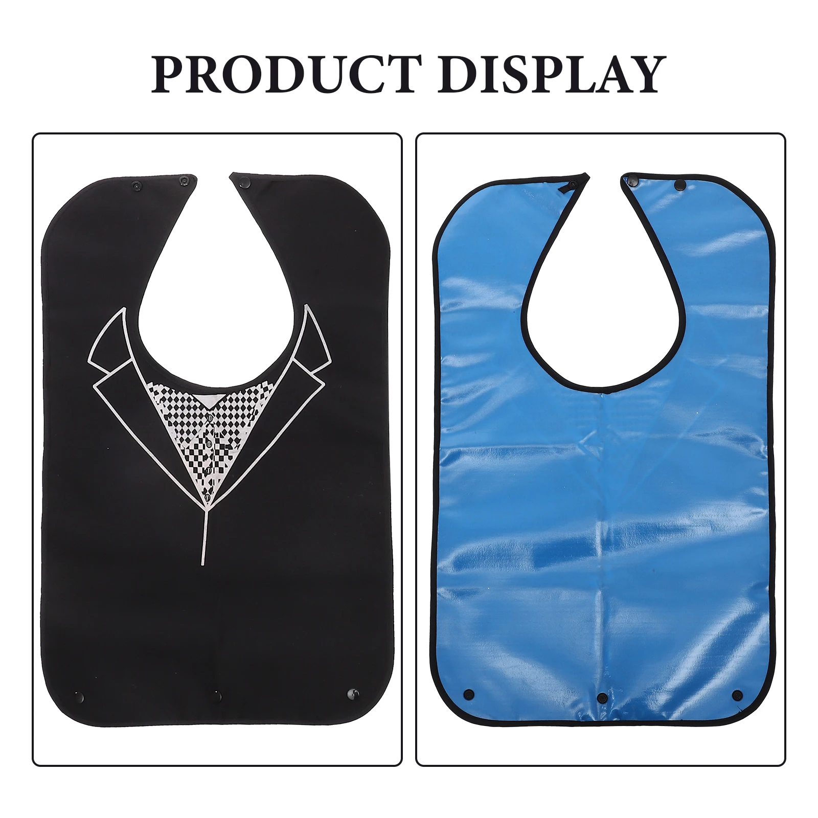 

3Pcs Waterproof Bib Adult Reusable Adjustable Eating Protector for Seniors Women Large Printed Decorative Clothing Guard