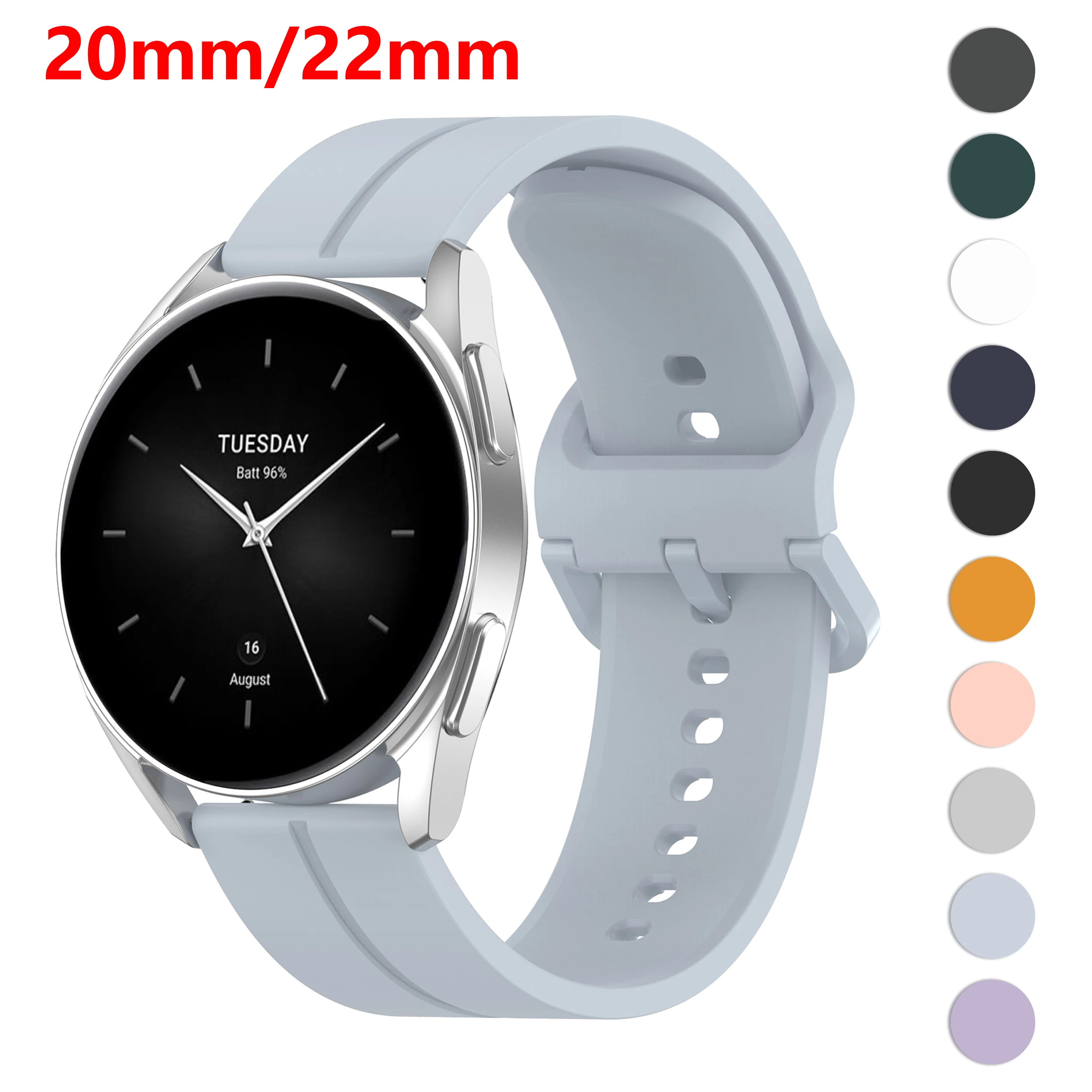 

Silicone Watch Strap for Xiaomi Watch S2 S1 Pro Active Smart watch Band bracelet for Xiaomi Mi Watch color 2 Sport watch correa