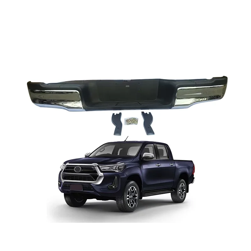 Maictop Car Back Rear Bumper Lip for Toyota Hilux Revo Pickup 2015-2024 Auto Body Parts Exterior Accessories