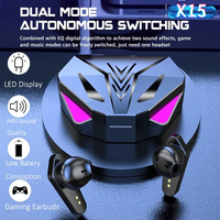 X15 TWS wireless earphone 5.3 Bluetooth headphone 65Ms low latency earbud esport gaming headset gamer with mic for Xiaomi iPhone