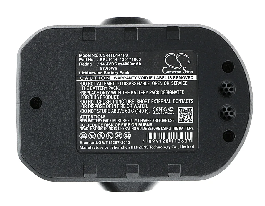 CS Replacement Battery for Ryobi CDD144V22,CDDI14022NF,LCD14022,LCDI14022,LCDI14022B,LLCD14021,LCD1402 PN:BP 4000mAh / 57.6Wh